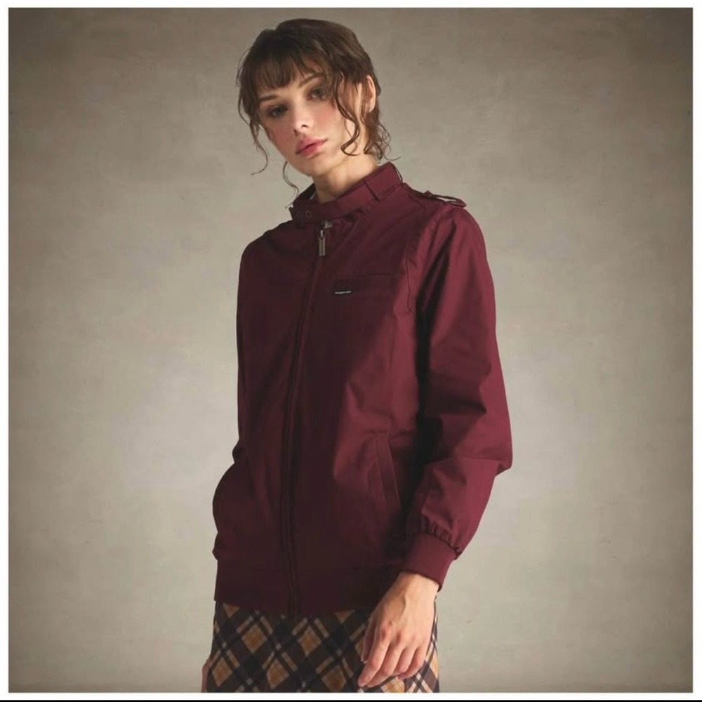 Members Only Women's Maroon Classic Racer Jacket - Picture 3 of 7